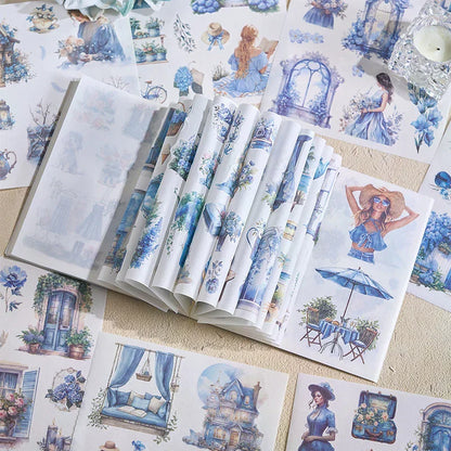 Garden Journal Stickers, 50 Sheets Junk Journaling Sticker Book, Scrapbook Supplies, Watercolor Scrapbooking For Adults