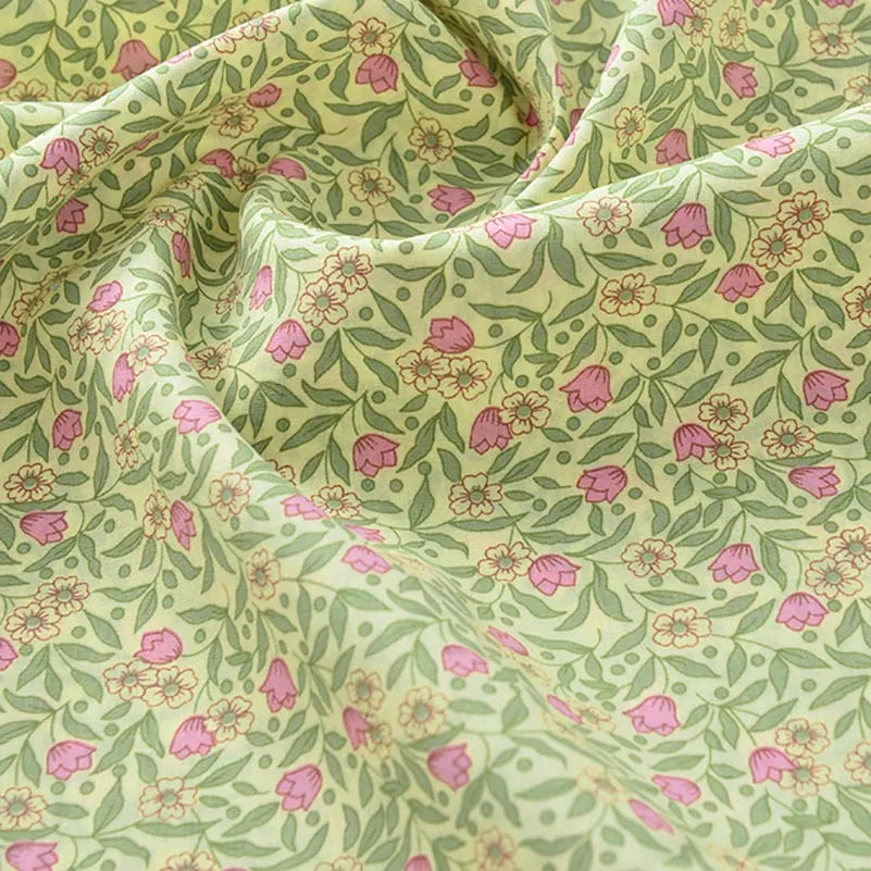 Floral Fabric Flower Cotton Printed Poplin Quilting Clothes Patchwork Muslin Sewing Accessories