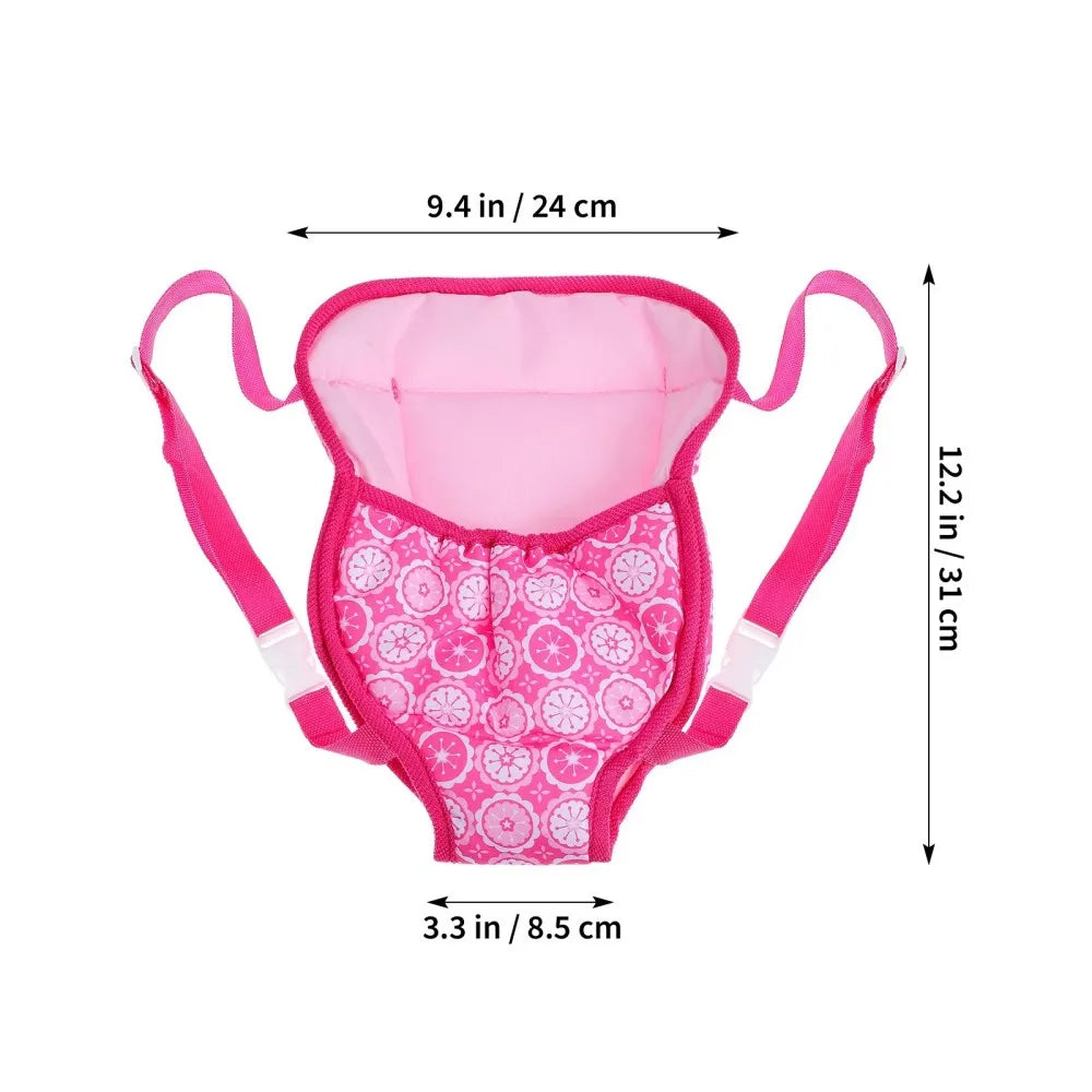 Dolls Out Going Carry Bag Backpack Strap Newborn Clothes Accessories Baby Doll Portable Toy Carrier Front Storage Birthday Gi