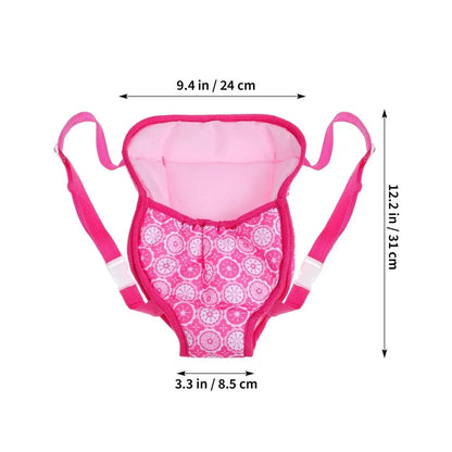 Dolls Out Going Carry Bag Backpack Strap Newborn Clothes Accessories Baby Doll Portable Toy Carrier Front Storage Birthday Gi