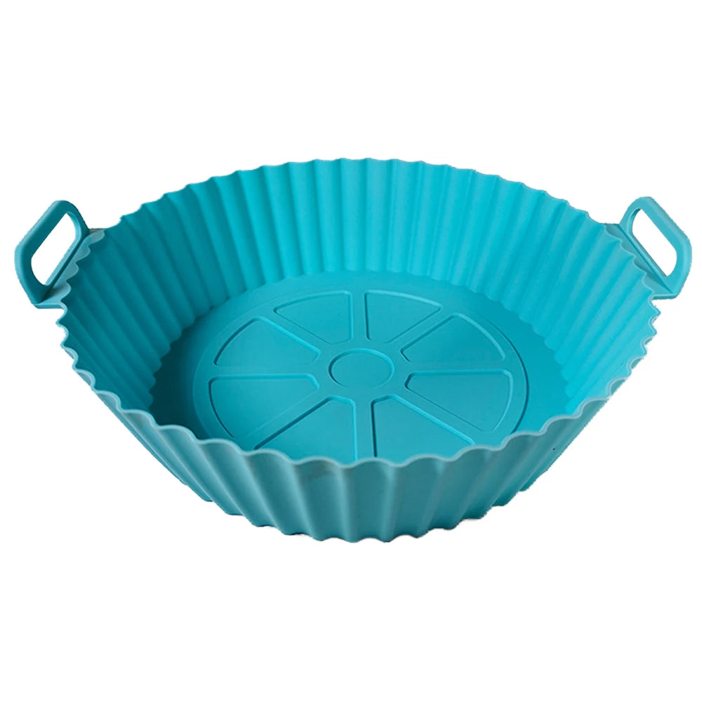 Silicone Air Fryer Liners Pot,Airfryer Basket Cooking Gadgets ,Reusable Baking Tray Non-stick Pizza Pan Oven Kitchen Accessor