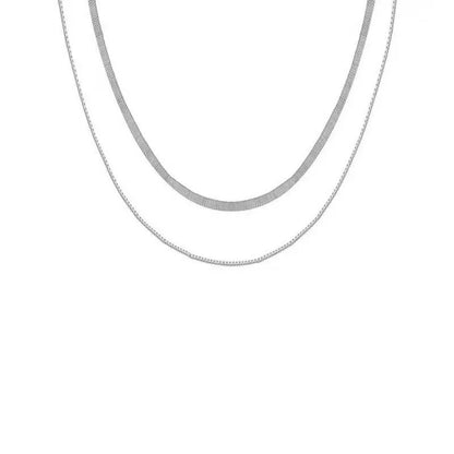 Stainless Steel Heart-shaped Pendant Necklace Metal Waterproof Jewelry For Women - C101 Silver