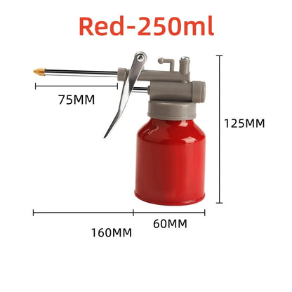 250ml Oil Can Spout Thumb Pump Oiler Oil Can Pot Lubrication Oil High Pressure Nozzle Pump Oiler Grease for Car Repair Tools