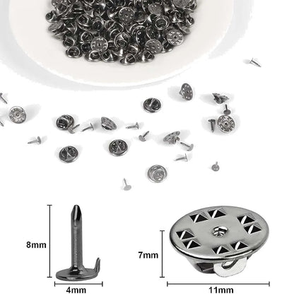 100pc Metal Locking Pin Back Brooch Badge Holder Lapel Base For DIY Jewellery Material Making Supply Craft Accessories Handma