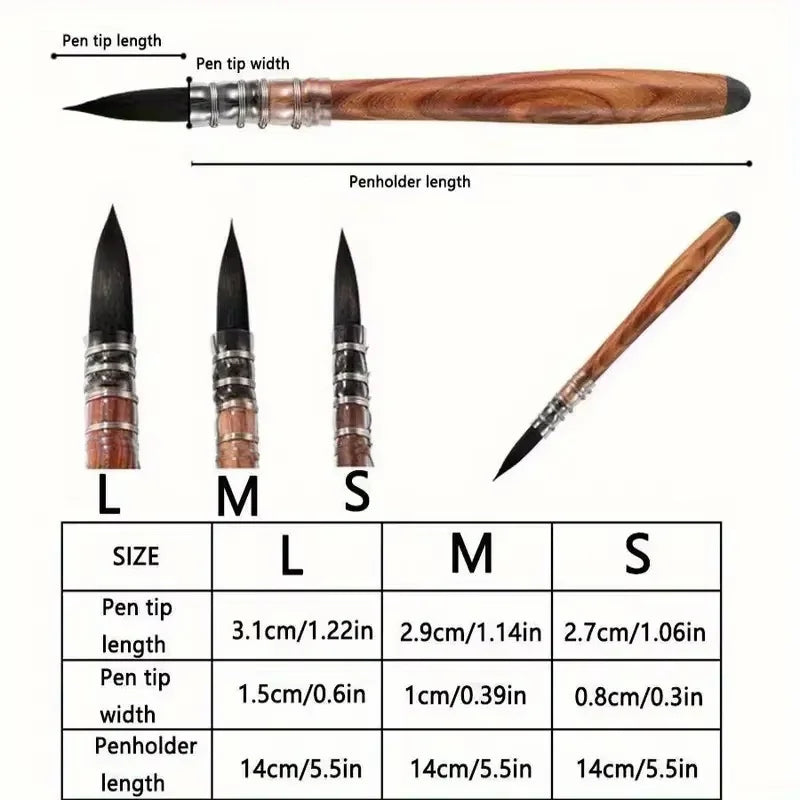 High quality art brush, high-quality 2-in-1 watercolor brush - soft round tip, watercolor supplies printmaking brush