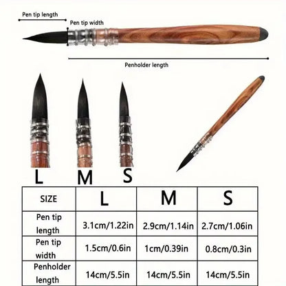 High quality art brush, high-quality 2-in-1 watercolor brush - soft round tip, watercolor supplies printmaking brush