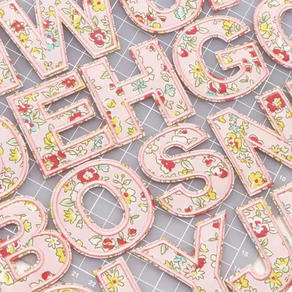 New 3color Iron on Letters for Clothing Flower Embroidery Varsity Alphabet Decor Repair Patches Ironed Adhesive for Hats Shoe