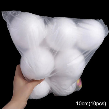 Home Decoration Mini Foam Balls Polystyrene White Christmas Balls Round Christmas Ornaments Christmas