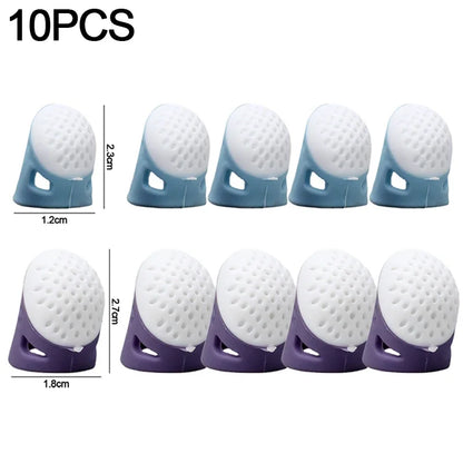 Sewing Thimbles Anti-Slip Finger Covers Multifunctional Silicone Thimbles Finger Tips Protectors Household DIY Sewing Supplie