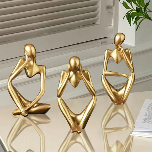 Scandinavian Art Abstract Figures Home Decoration, Mini Crafts, Light Luxury Entryway Ornament, Desktop Decoration 1pc