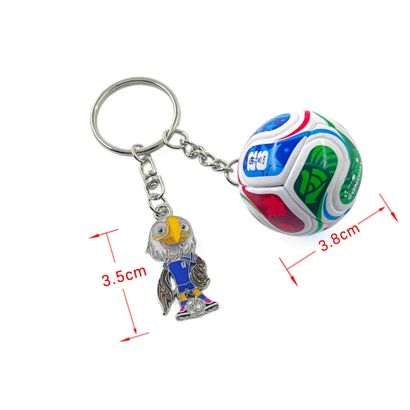 2026 FIFA Trophy Keychain Football Trophy Pendant Soccer Fan Souvenir Backpack Charm Collectible Gift Mascot Model - H