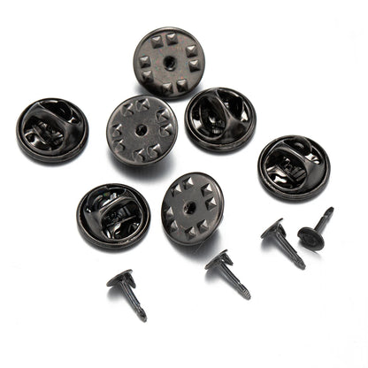 100pc Metal Locking Pin Back Brooch Badge Holder Lapel Base For DIY Jewellery Material Making Supply Craft Accessories Handma