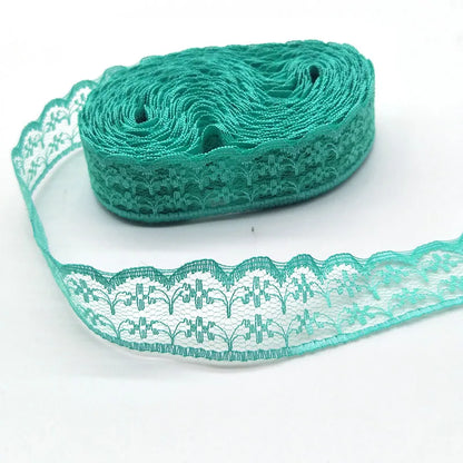 10 Yards High Quality Beautiful White Lace Ribbon Tape 22MM Lace Trim DIY Embroidered For Sewing Decoration African Lace Fabr