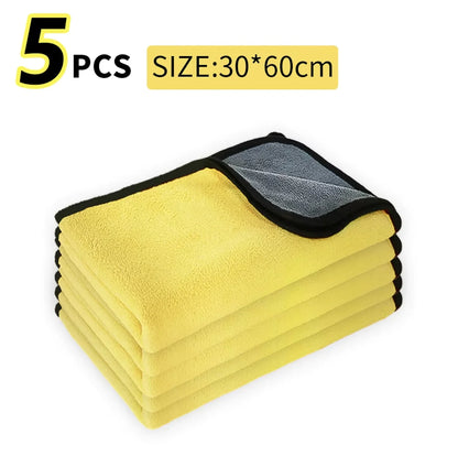 3/5/10Pcs Car Wash Microfiber Towel 30*30CM / 30*60cm Car Cleaning Drying Cloth Care Cloth Car Wash Towel Kitchen Towel