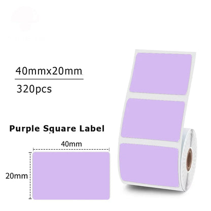 1Roll 40x20MM Compatible Phomemo M110 M220 M200 Self-Adhesive Color Laser Thermal Paper, E210 P50 Detong P1 HPRT T20 MAKER - 