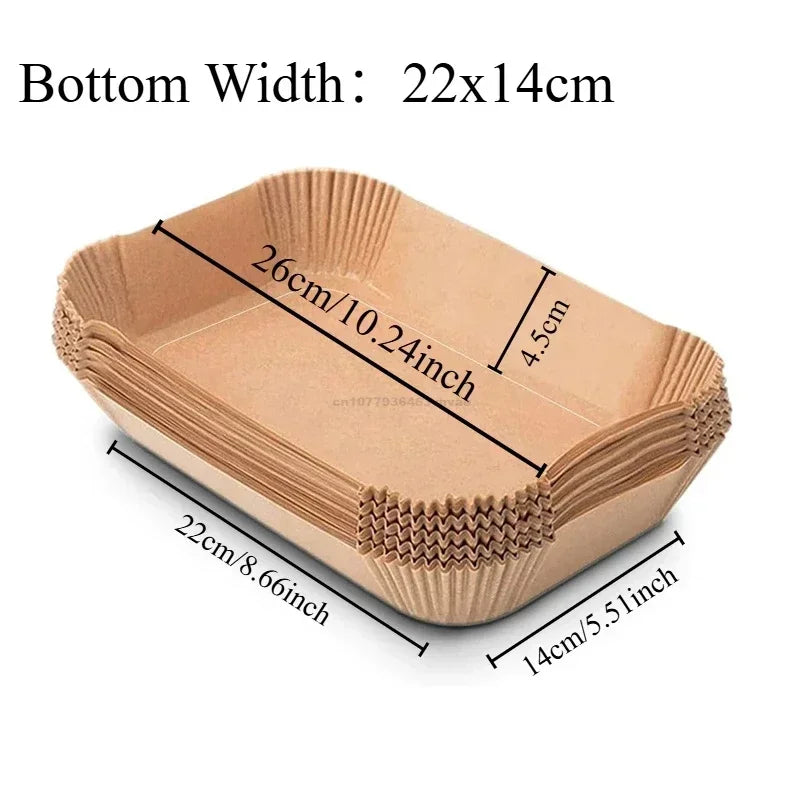 Air Fryer Paper Oven Paper Disposable Send Brush Non-Stick Airfryer Baking Papers Liners Parchment Paper for Baking Microwave