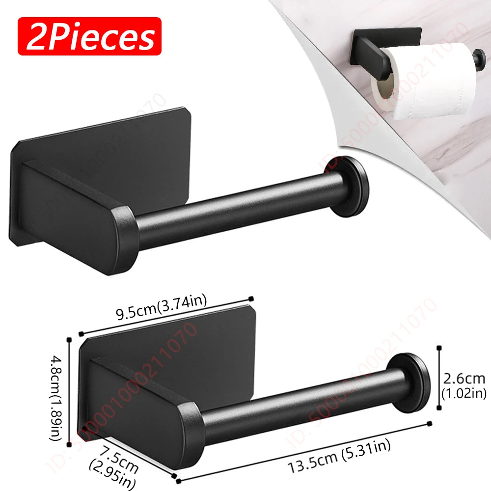 1~2PCS Toilet Paper Rack Bathroom Paper Towel Holder Adhesive Absorbent Paper Dispenser WC Kitchen Hardware Storage Accessori