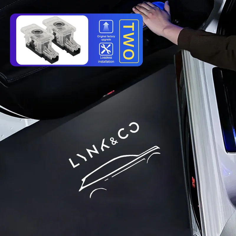Led Car Door Logo Projector Welcome Light For Lynk&Co 01 02 03 05 09 Car Accessories