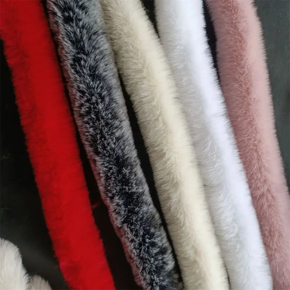 1PC 100cm in Length And 5cm in Width Faux Rabbit Fur Tape Trimming Ribbon Furry Fluffy Sewing DIY Craft Scarf Collar