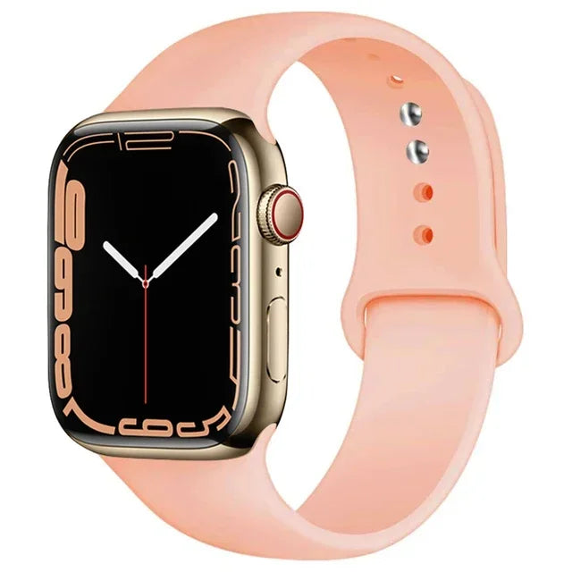 Silicone Band For Apple Watch strap 46mm 44mm 45mm 40mm 41mm 42-38mm 49mm sport bracelet iwatch series 11 10 9 8 7 6 5 SE Ult