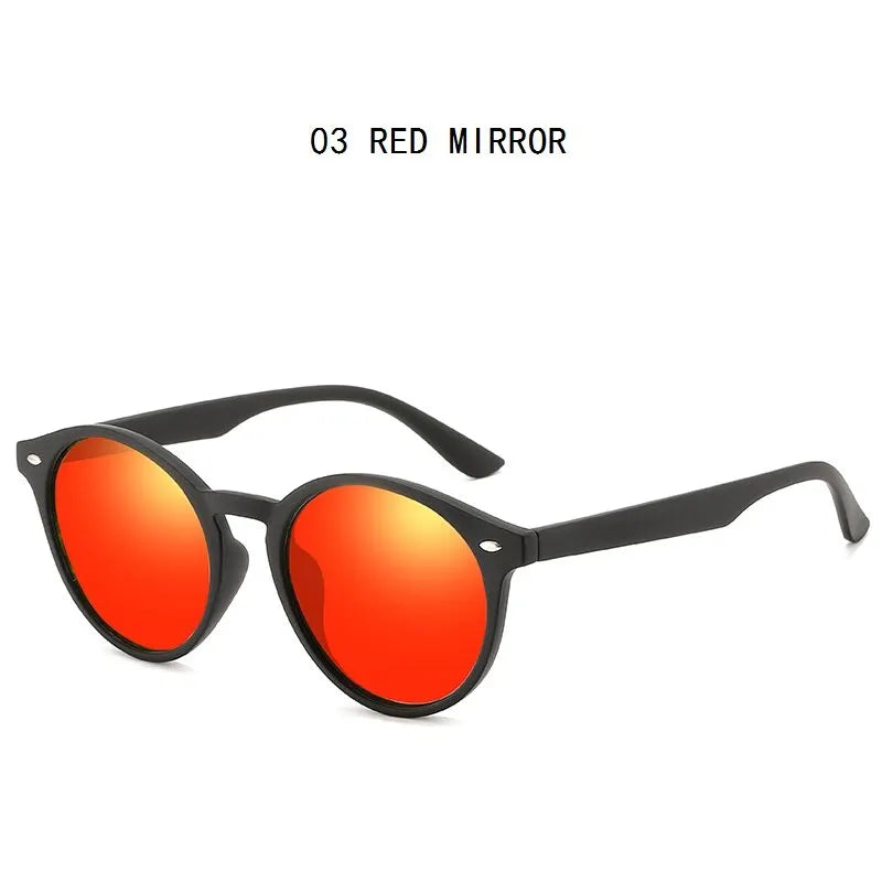 Fashion Round Sunglasses Women Men Classic Vintage Driving Travel Sun Glasses Circle Oval Brand Designer Eyewear UV400 - 03 R