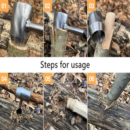 Bushcraft Auger Wrench Outdoor Survival Hand Drill Survival Gear Tool Outdoor Sports Jungle Crafts Camping Bushcraft Accessor