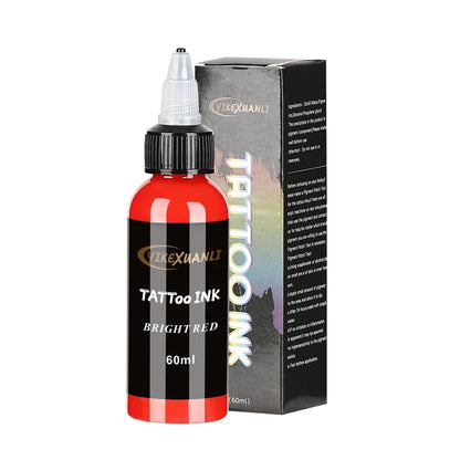 60ml red/black Tattoo Ink Pigment with box Body Art Tattoo Kits Professional Beauty Paints Makeup Tattoo Supplies Semi-perman