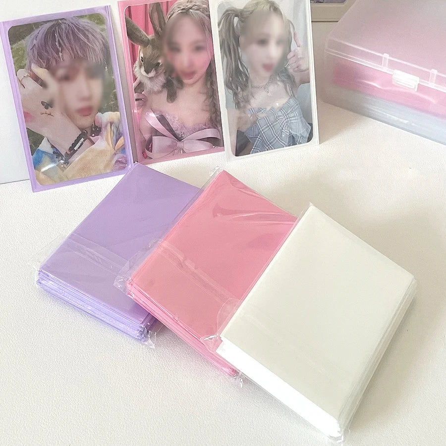 Sharkbang 50pcs/Lot Holo Card Sleeves 61x91mm 20C Macaron Color Kpop Holder For Postcards Films Game Cards Photocard Protecto