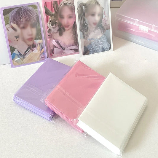 Sharkbang 50pcs/Lot Holo Card Sleeves 61x91mm 20C Macaron Color Kpop Holder For Postcards Films Game Cards Photocard Protecto