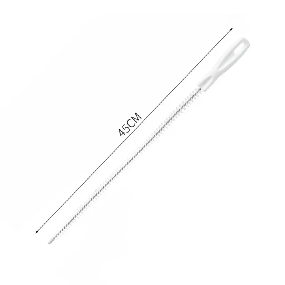 Pipe Dredging Brush Bathroom Hair Sewer Sink Cleaning Brush Drain Cleaner Flexible Cleaner Clog Plug Hole Remover Tool - Whit
