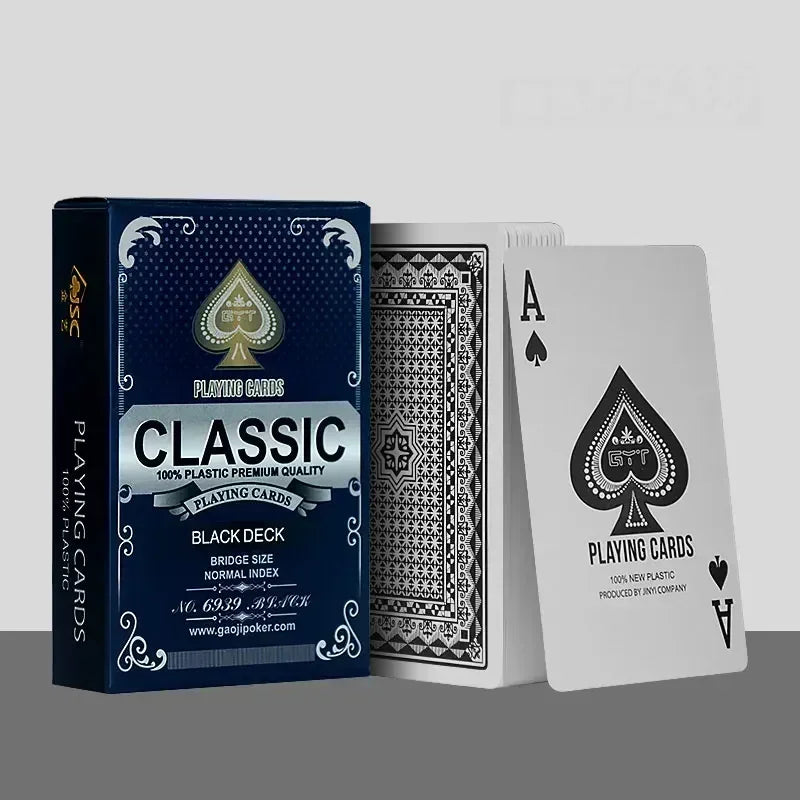 High Quality Waterproof PVC Polka Dot Playing Cards - Washable Adult Christmas Gift for Parties, Bars, Family Gatherings - Bl