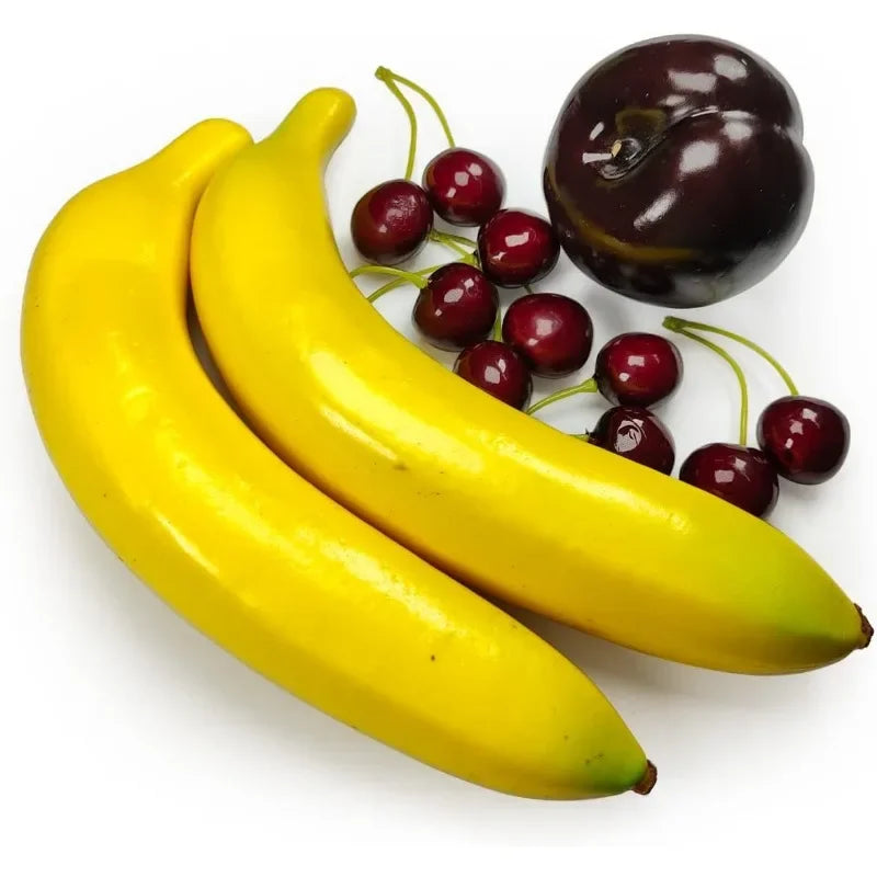 Set of Fake Fruits for Home Decoration, Fruit Model for Party Decoration, Fruit, Strawberry, Mango, Bananas, 20 Pieces/Set