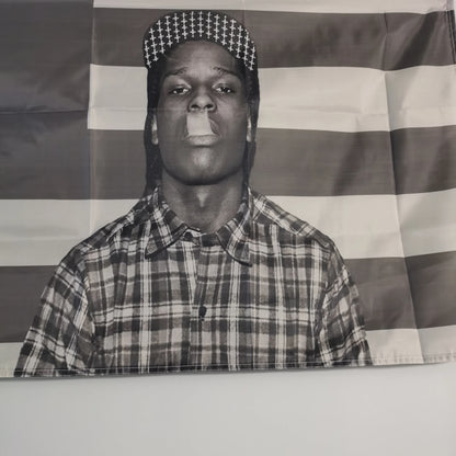 Asap Rockys Flag 3x5fts 2x3fts Rapper Room Decor Aesthetic Music Album Art Posters Hanging Bedroom Concert Background Fans Gi