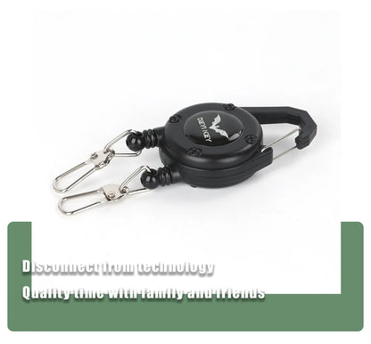 Outdoor Double Headed Clip Buckle, Work Permit Hanging Buckle, Keychain, Fishing Buckle, Telescopic Buckle, Easy to Pull Buck