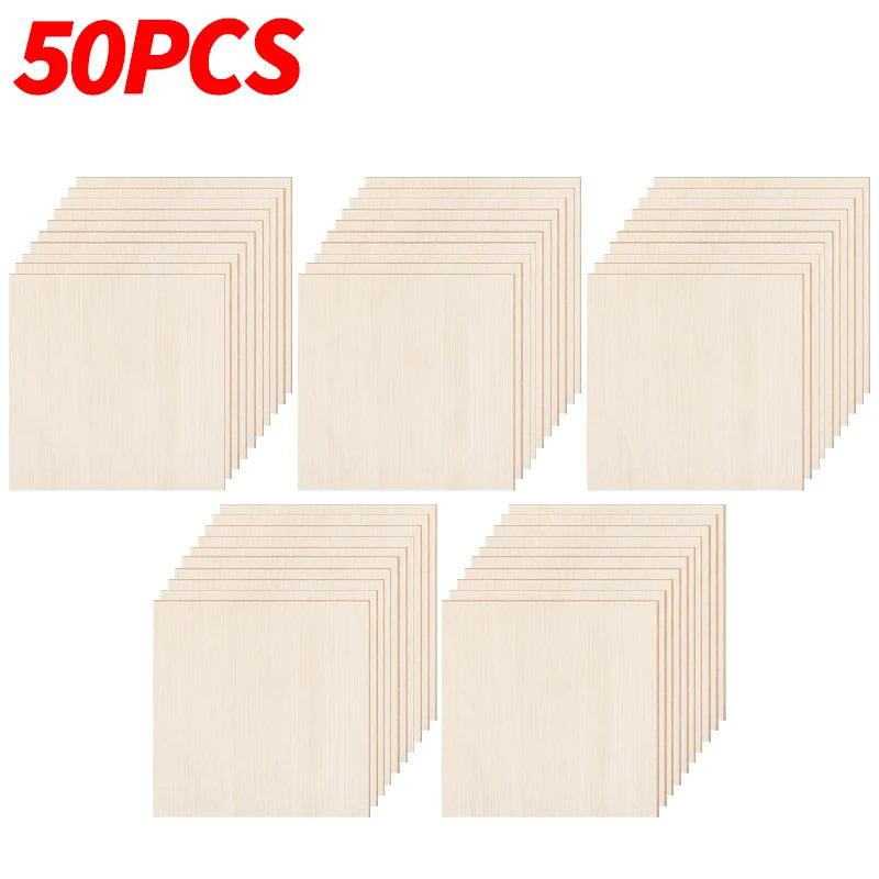 10cm Blank Wood Sheets Square Boxwood Pieces Unfinished Wood Boards For DIY Painting Laser Cutting Engraving Crafts Model Mak