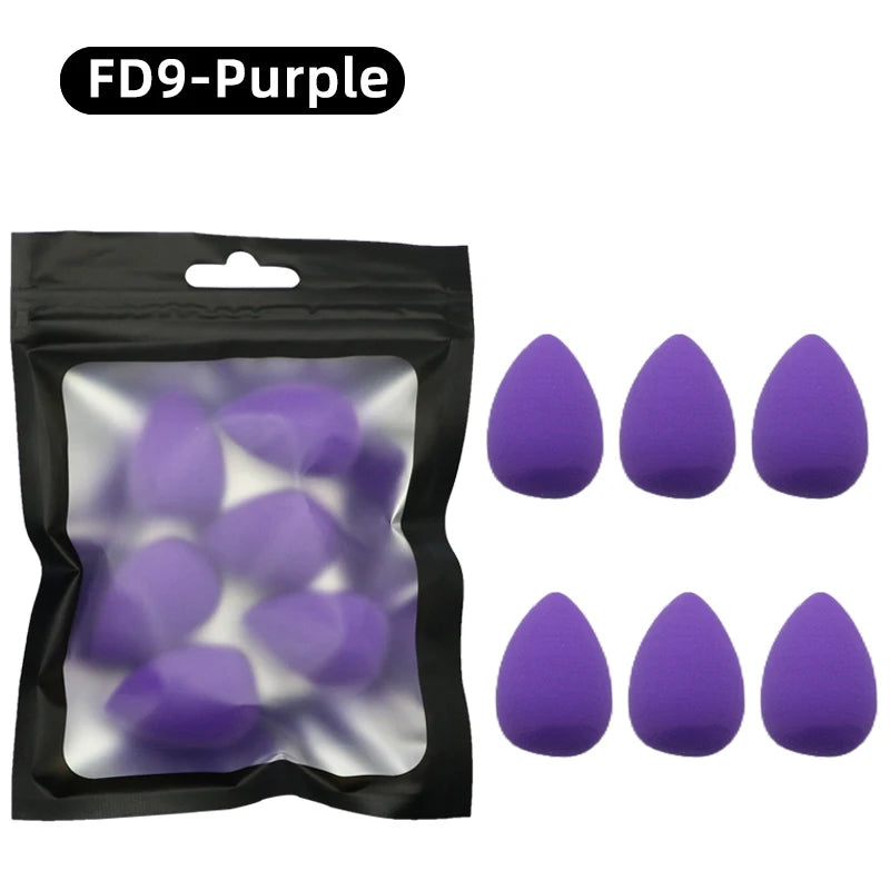 OGEYERO6pcs Mini Makeup Sponge Puff Beauty Egg Sponge for Makeup Concealer Foundation Face Cosmetic Puff Kit Make Up Blender 
