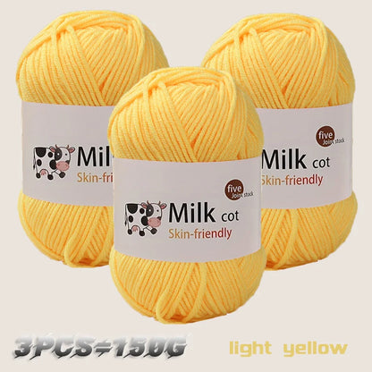150g milk yarn handmade medium coarse DIY weaving yarn ball for knitting sweaters, hats, scarves and other clothing - 04