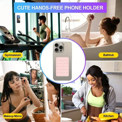 Silicone Suction Phone Holder Mat Multifunctional Suction Cup Wall Stand Square Anti-Slip Single-Sided Case Mount Back Sticke