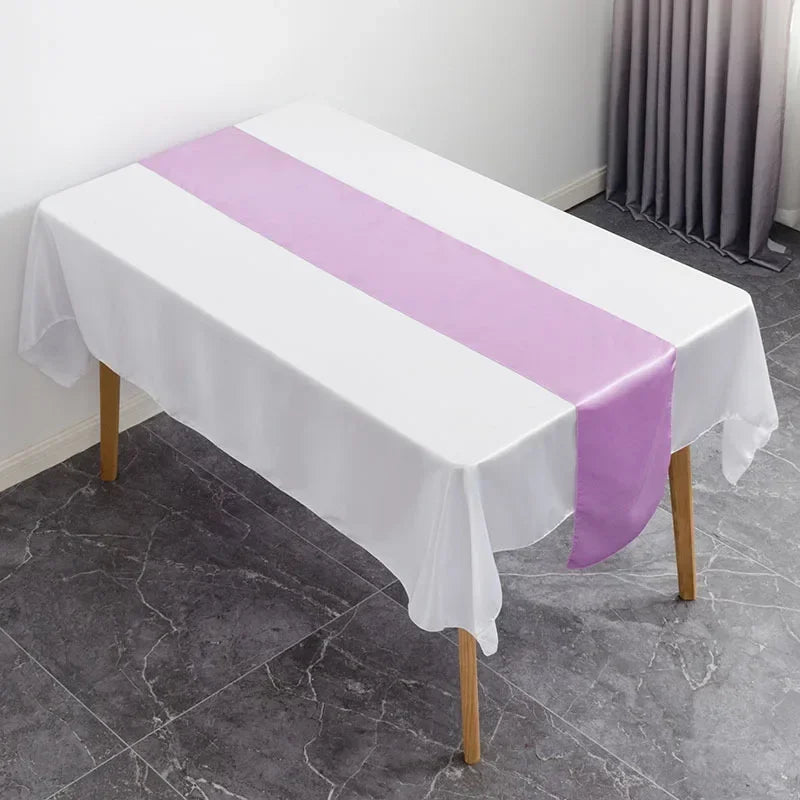 Satin Table Runner Wedding Decoration For Modern Birthday Party Hotel Show Banquet Luxury Design Nice Pattern Wholesale - Vio