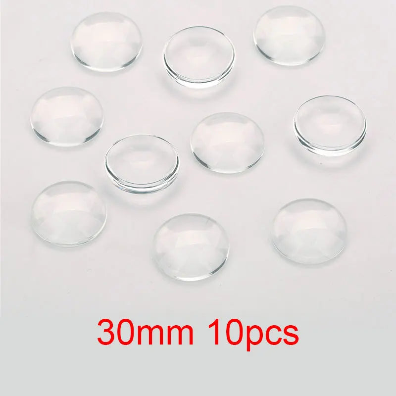 1pack Oval Round Glass Cabochon 30x40mm 6mm 8mm 10mm 12mm 18mm 20mm 25mm 30mm Transparent Clear Flatback Cameo Jewelry Making