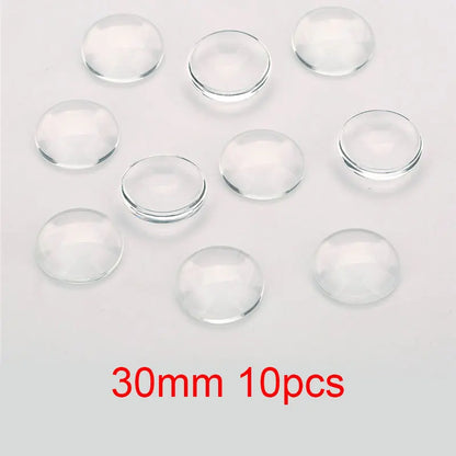 1pack Oval Round Glass Cabochon 30x40mm 6mm 8mm 10mm 12mm 18mm 20mm 25mm 30mm Transparent Clear Flatback Cameo Jewelry Making