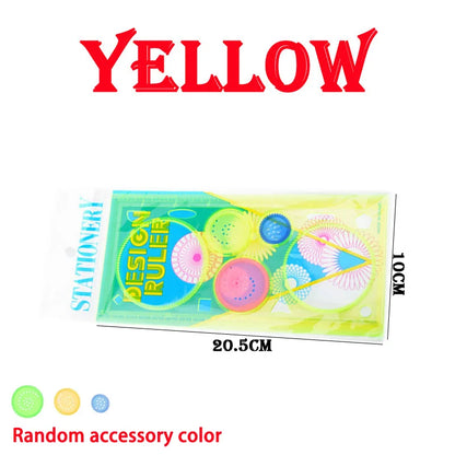 Geometry Spirograph Drawing Stencils Set Painting Template Art Crafts Creative Kids Educational Toy Variety of Flowers Ruler 