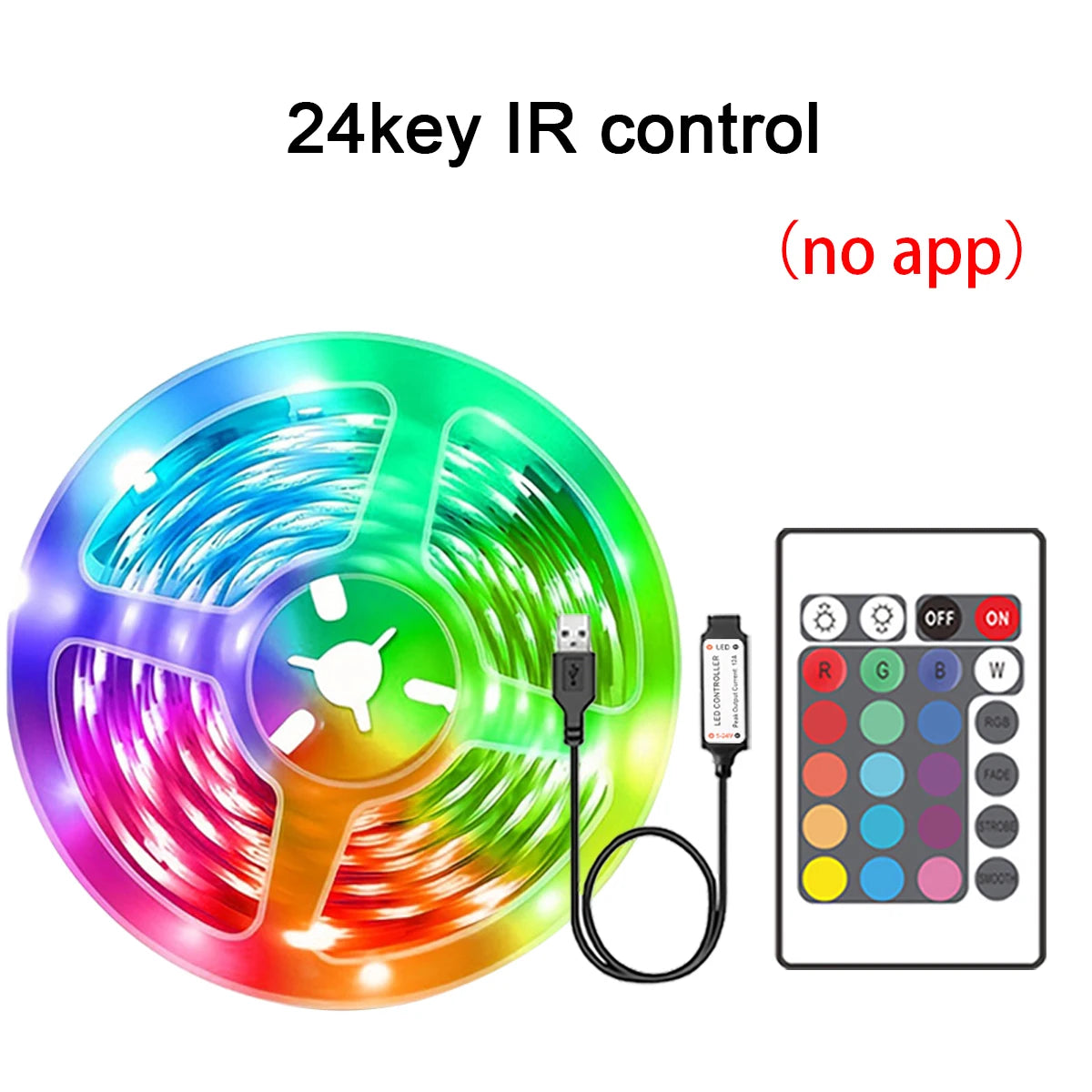 RGB Led Strip Lights 5m 10m 20m 30m Led Room Light with APP Control Flexible Ribbon Luces Led Tape for Room Bedroom Decoratio