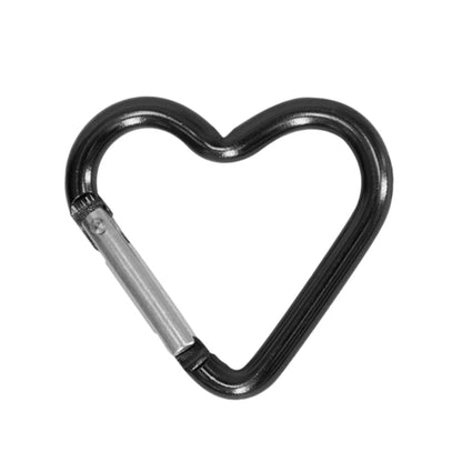 Aluminum Alloy Outdoor Star Shaped Spring Locking Carabiner Clip Keychains for Backpack Camping Hiking Traveling - Black A