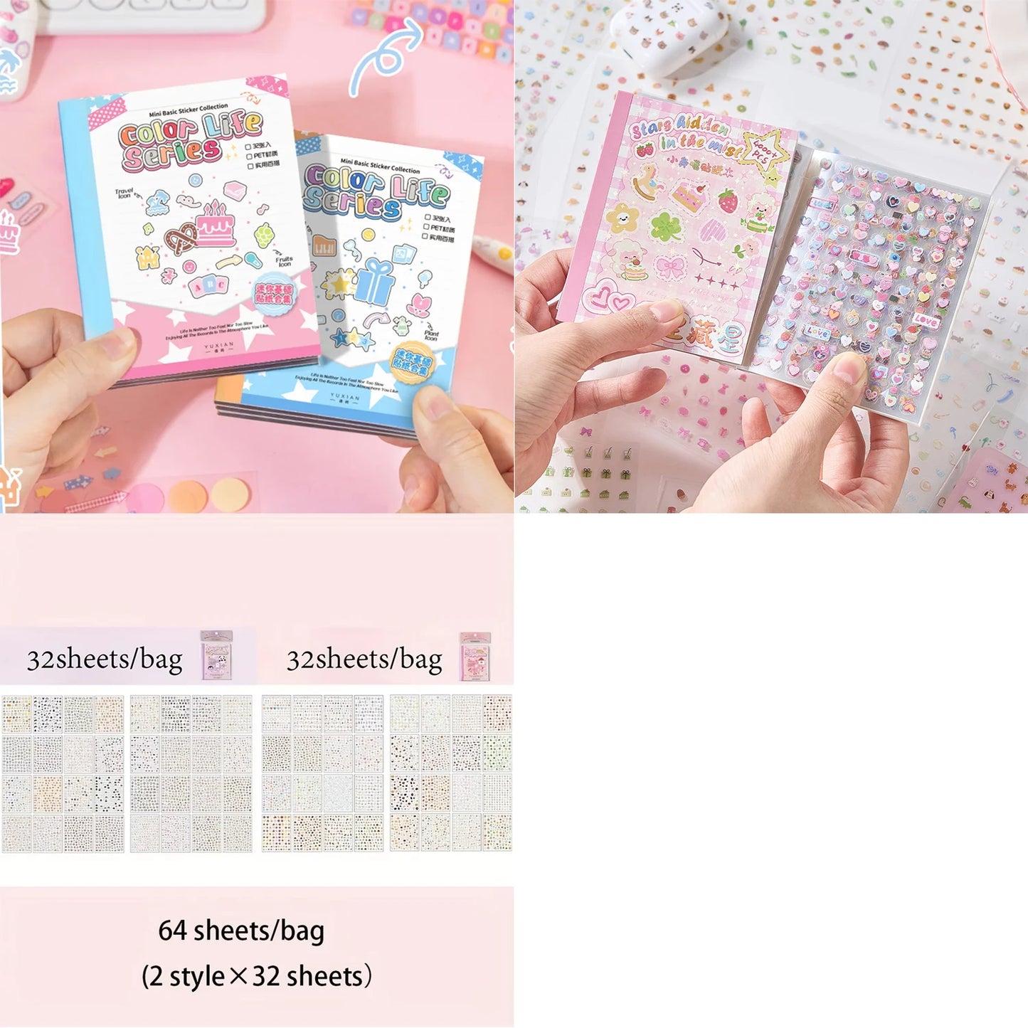 Mr Paper,kawaii Mini Deco Sticker Book scrapbooking stickers stickers aesthetic cheap stationery supplies journaling statione