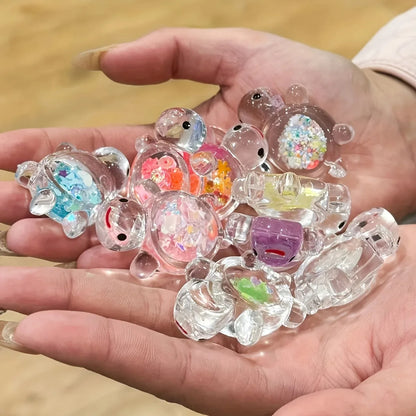 10pcs Glow in The Dark Resin Turtle Figurines Vibrant Colorful Turtle Decor Miniature Ornaments for Indoor Outdoor Home & Gar
