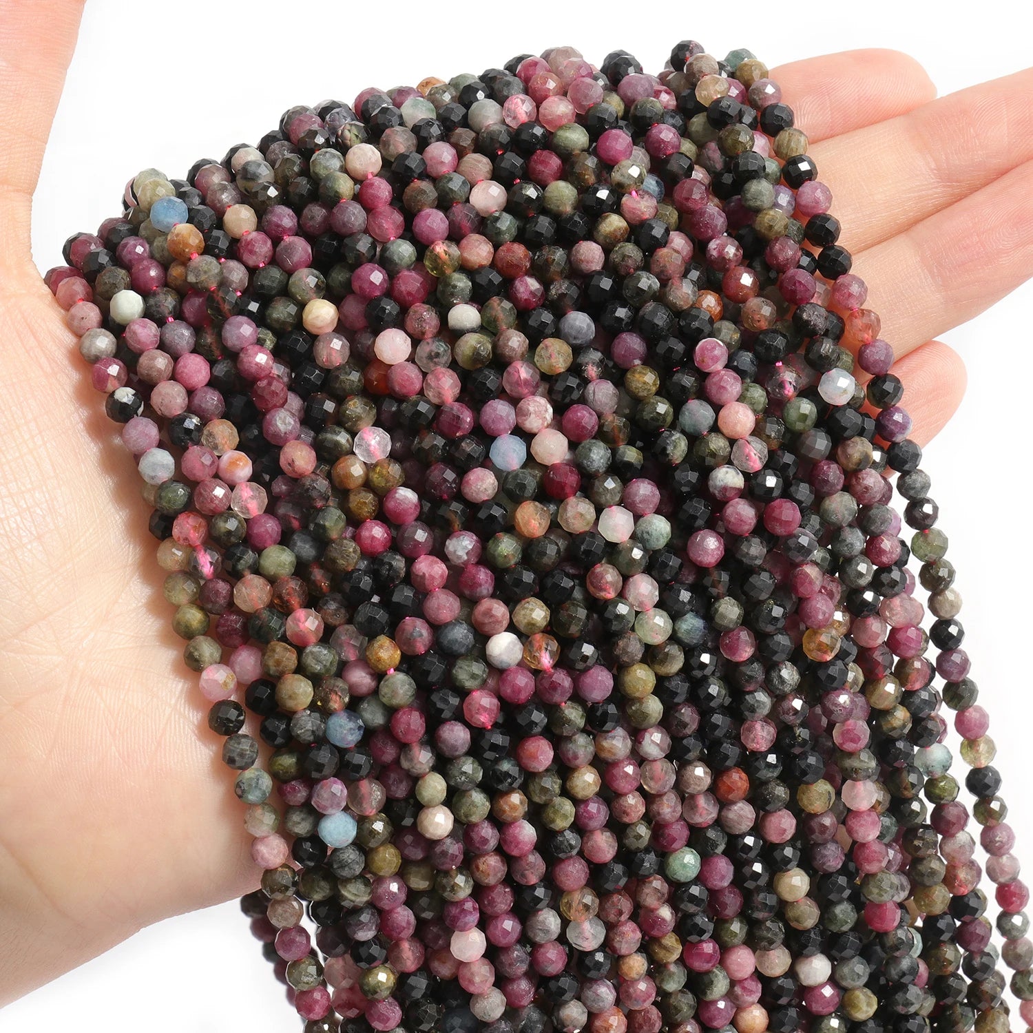 Faceted Natural Stone Beads Faceted Amazonite Aquamarine Opal Labradorite Loose Spacer Bead For Jewelry Making 2 3 4mm