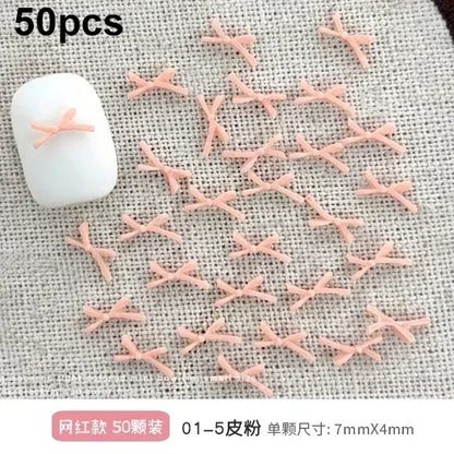 French Ribbons Colorful Resin Cute Bowknot Charm Leopard Print Bow Tie Nail Art Decorations Manicure Tools Accessories Wholes