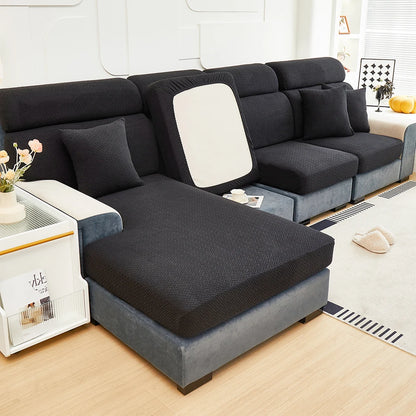 1pc Jacquard Sofa Slipcover Twill Pattern Elastic Sofa Covers Furniture Protector for Bedroom Office Living Room Home Decor -