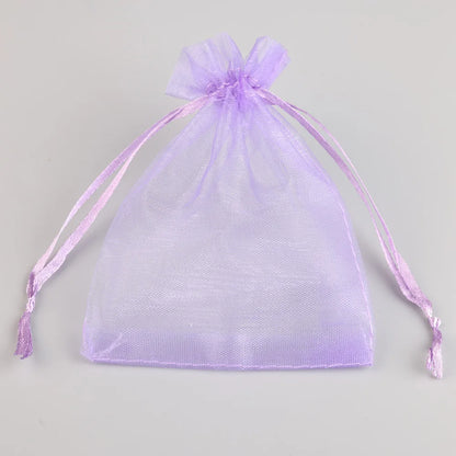 50/100pcs Colorful Organza Gift Bag 5x7 7x9 9x12 10x15 13x18cm Party Wedding Favors Candy Jewelry Packaging Drawstring pouche